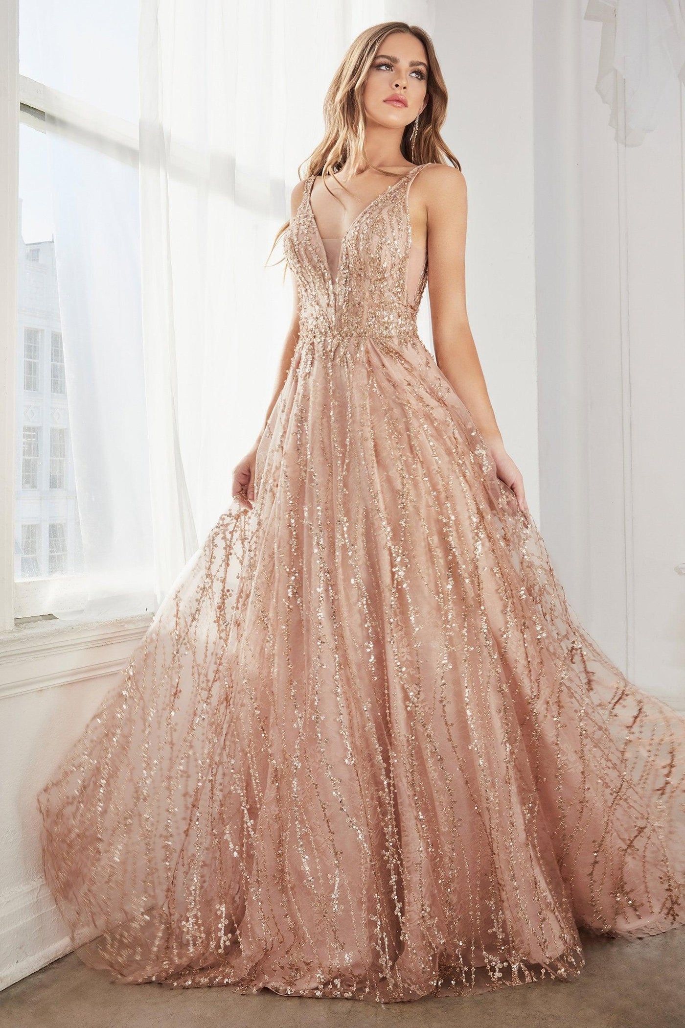 Nala Glitter Gown - Rose Gown - JAUS