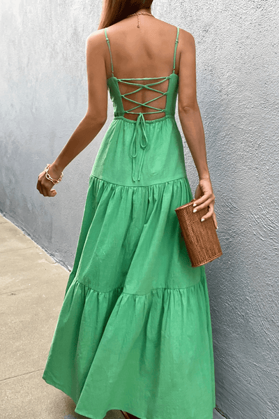 Nano Maxi Dress - Green - JAUS