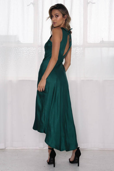 Natalia Dress - Emerald Green - JAUS