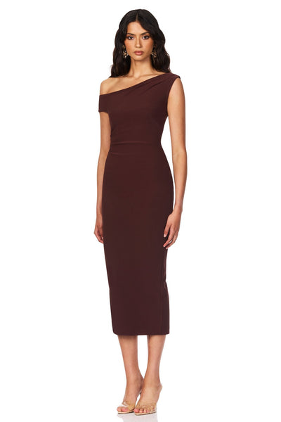 Nookie Natalia Midi Dress - Chocolate - SHOPJAUS - JAUS