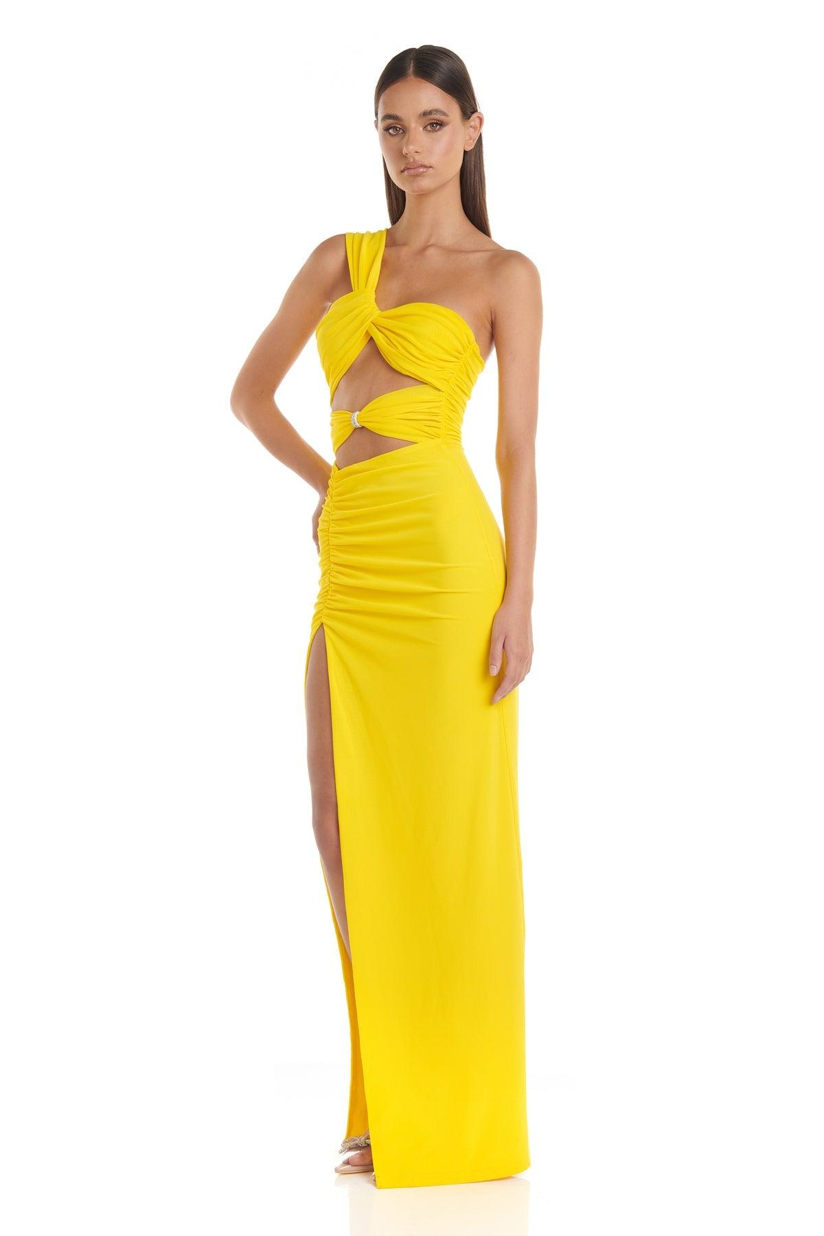 Natalie Maxi Dress - Yellow - JAUS
