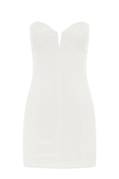 Nicki Mini Dress - White Sequin - JAUS