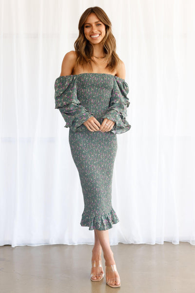 Noelle Dress - Olive - JAUS