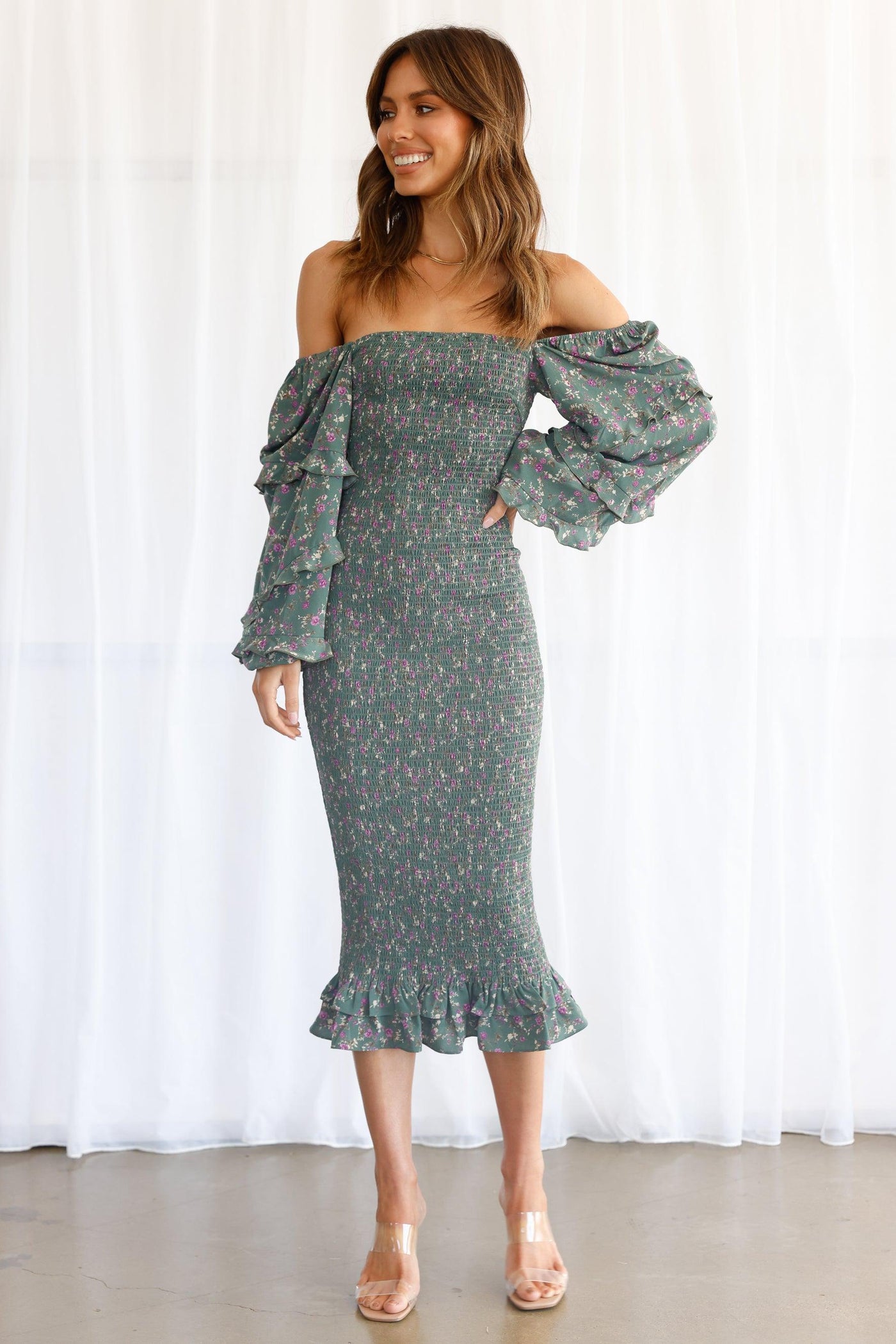 Noelle Dress - Olive - JAUS