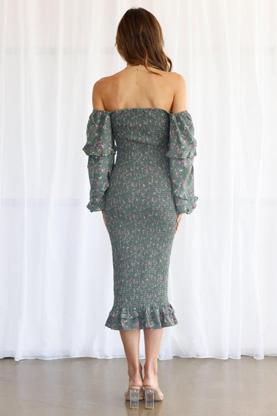 Noelle Dress - Olive - JAUS
