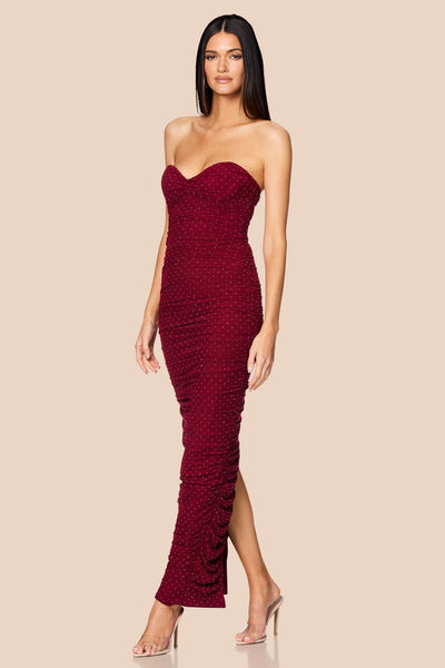 Nookie Noemie Maxi Dress -  Red - SHOPJAUS - JAUS