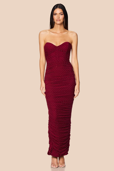 Nookie Noemie Maxi Dress -  Red - SHOPJAUS - JAUS