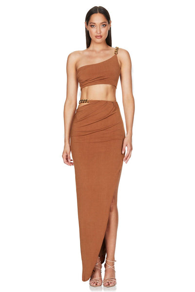 Nookie Alyssa Chain Skirt - Tan - JAUS