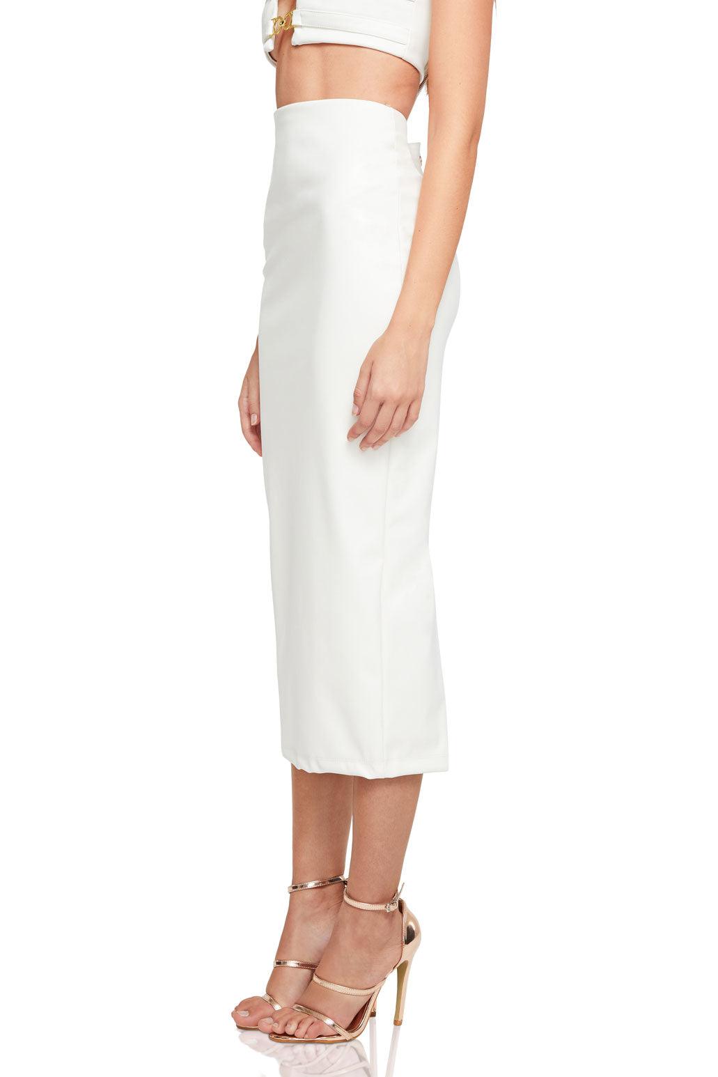 Nookie Drama Skirt - White - JAUS