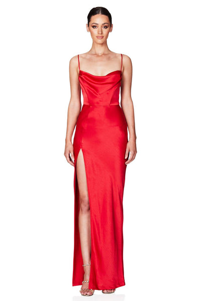 Nookie Dream Draped Gown - Fire - JAUS