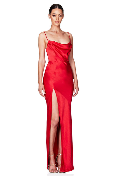 Nookie Dream Draped Gown - Fire - JAUS