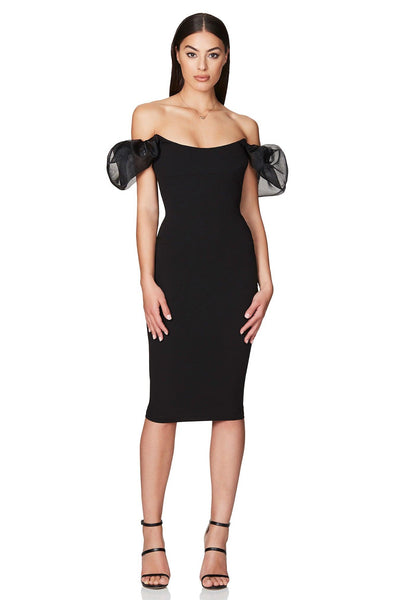 Nookie Eleganza Midi Dress - Black - SHOPJAUS - JAUS