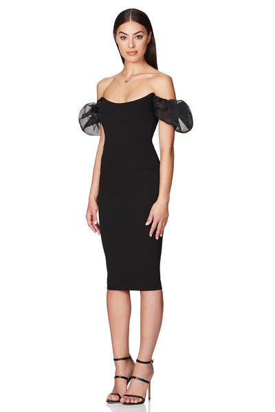 Nookie Eleganza Midi Dress - Black - SHOPJAUS - JAUS