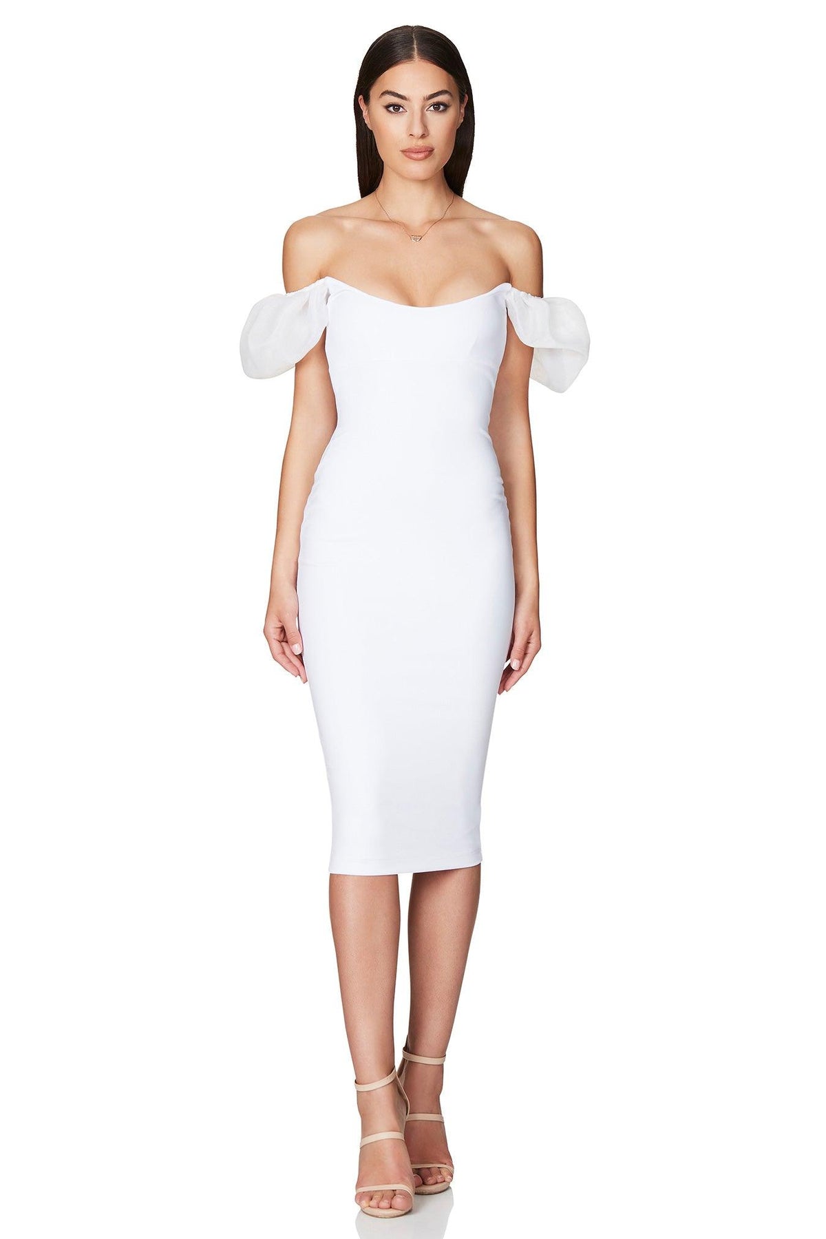 Nookie Eleganza Midi Dress - White | JAUS Nookie Eleganza Midi Dress - White | JAUS