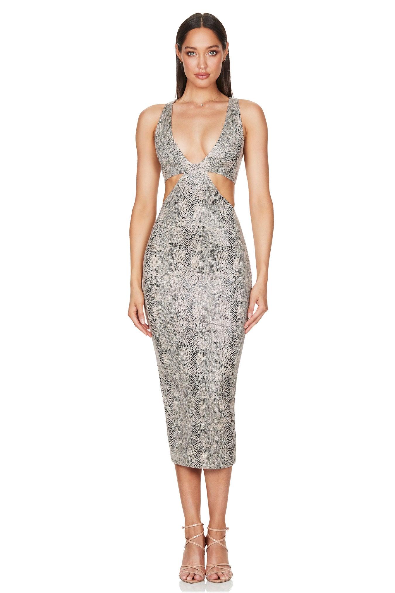 Nookie Gigi Midi Dress - Natural - JAUS