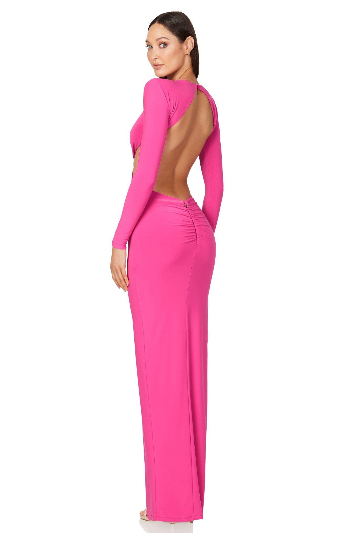 Nookie Jewel Gown - Neon Pink - JAUS