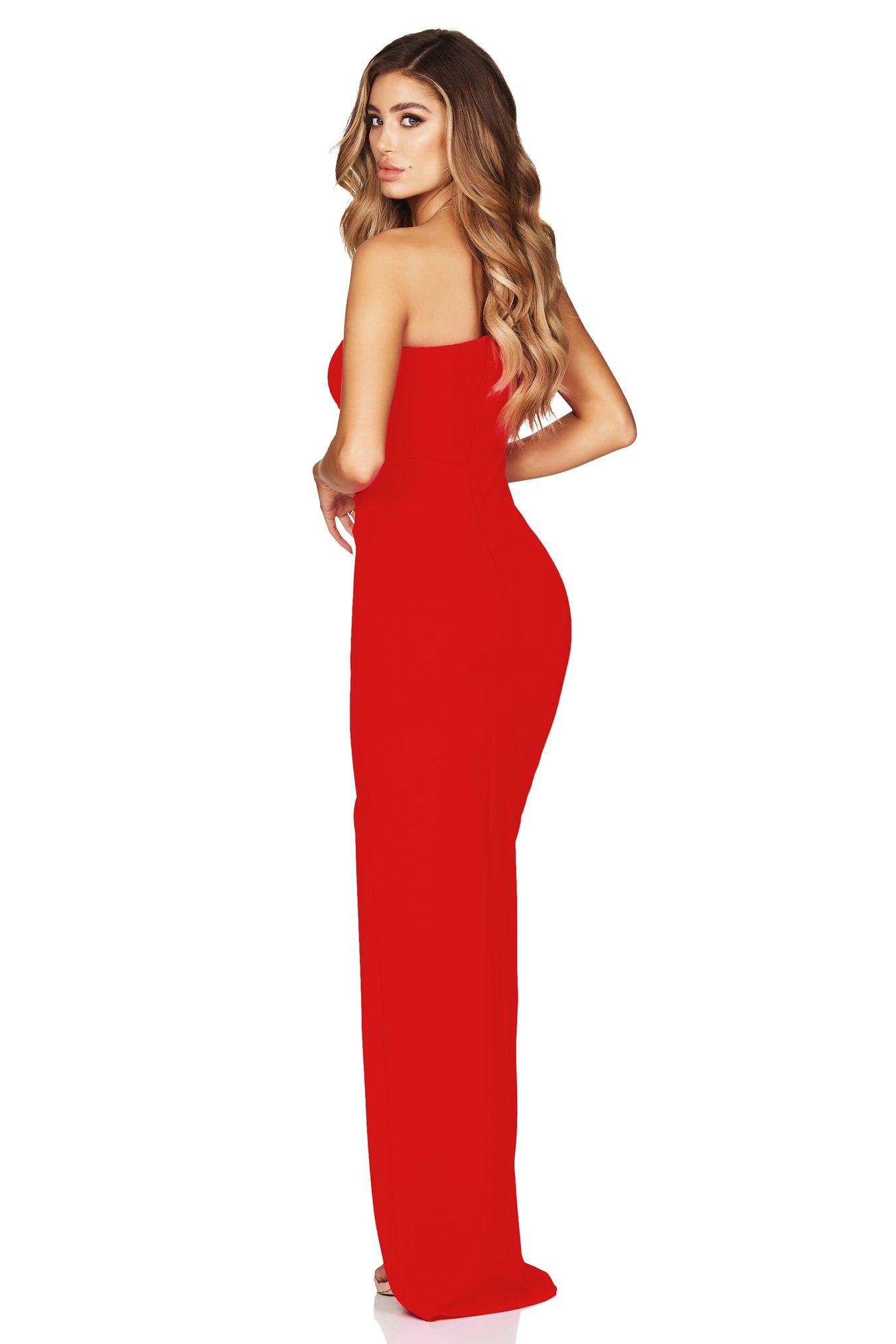 Nookie Lust One Shoulder Gown - Red (PREORDER) - SHOPJAUS - JAUS