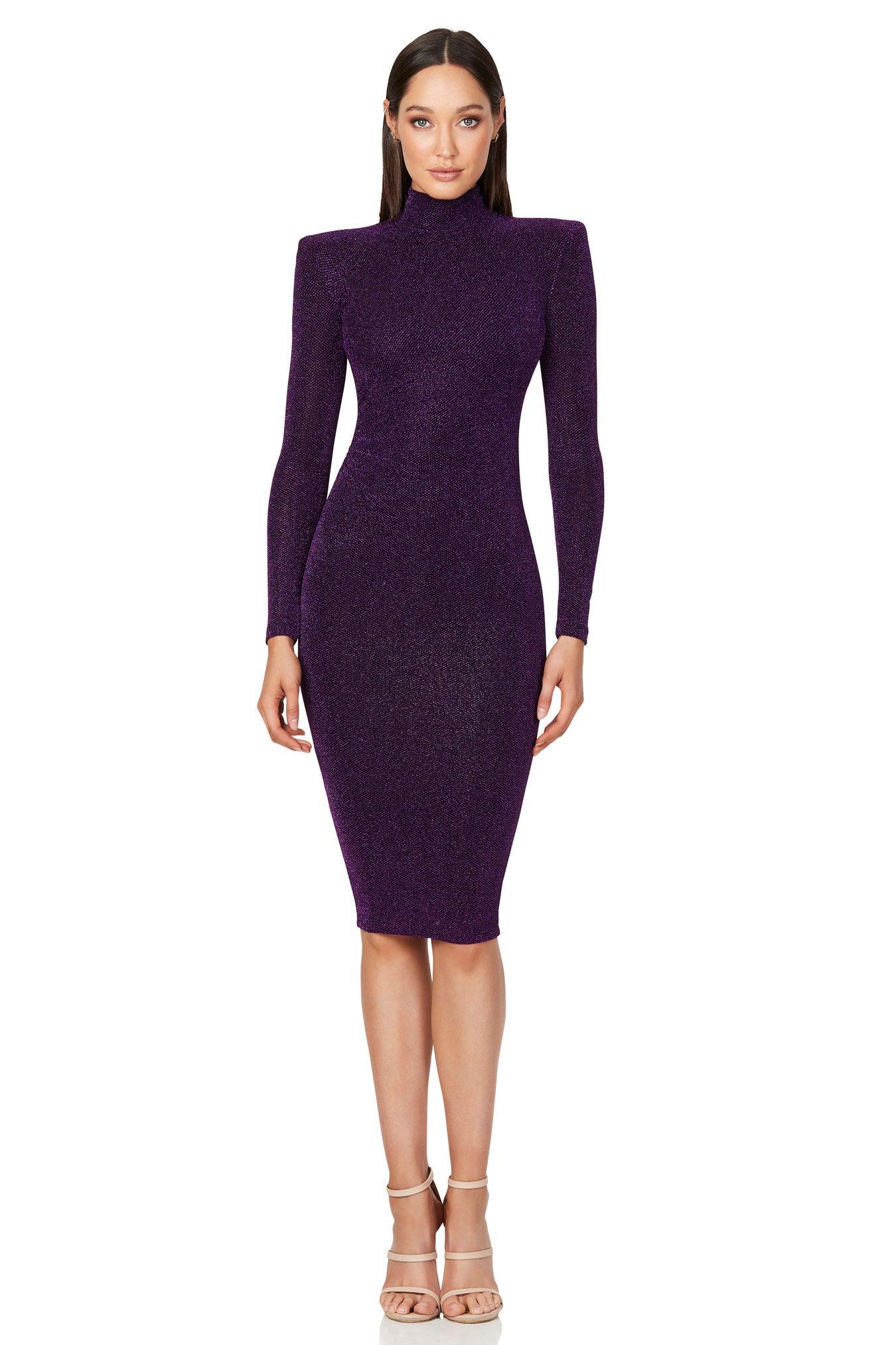 Nookie Nova Midi Dress - Purple - JAUS