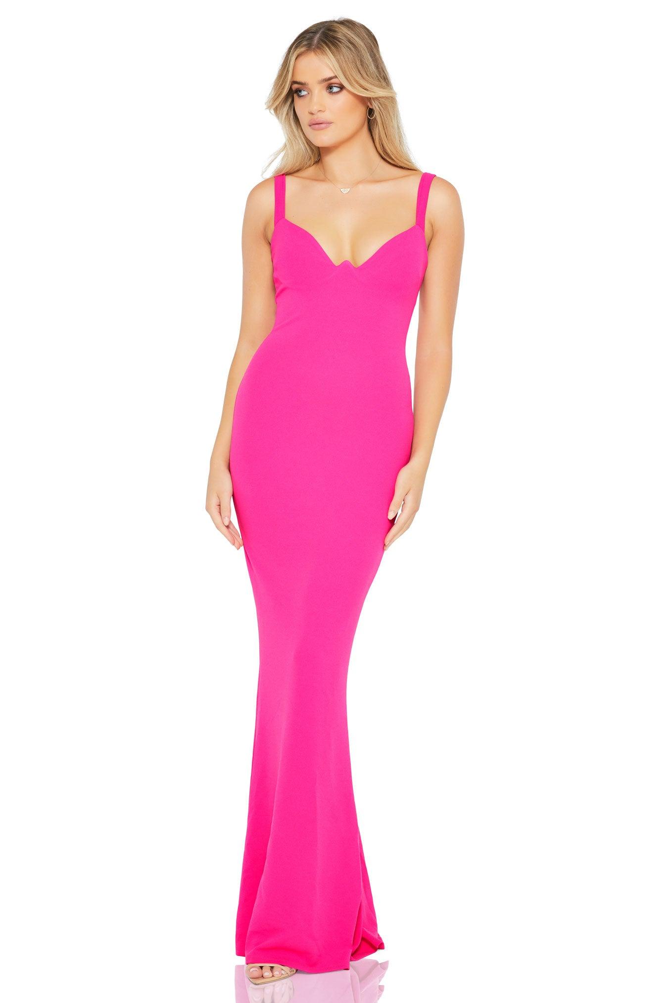 Nookie Romance Gown - Neon Pink - JAUS