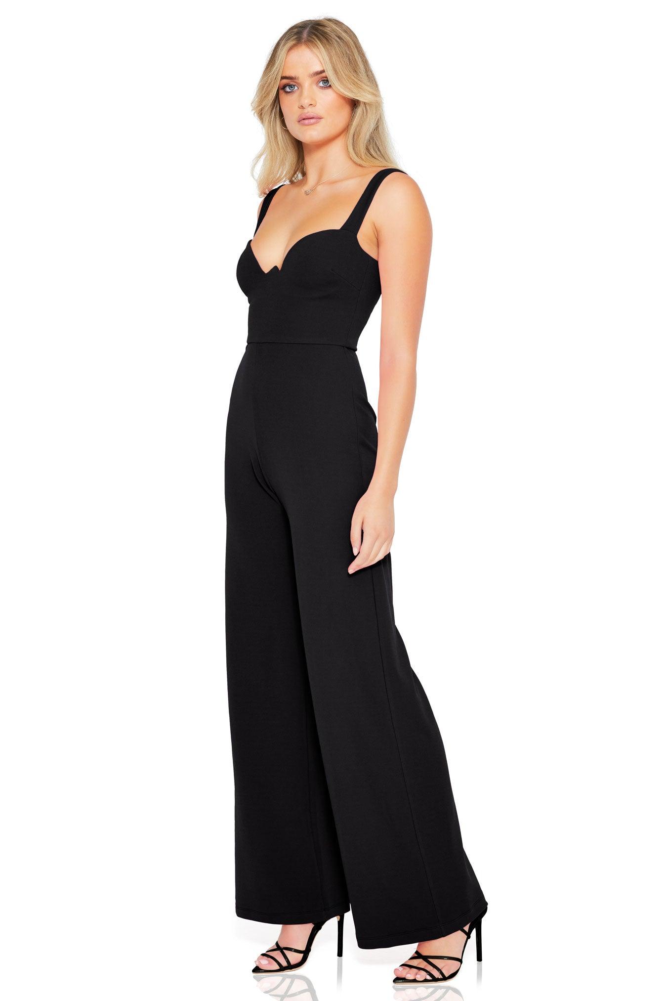 Nookie Romance Jumpsuit - Black - JAUS