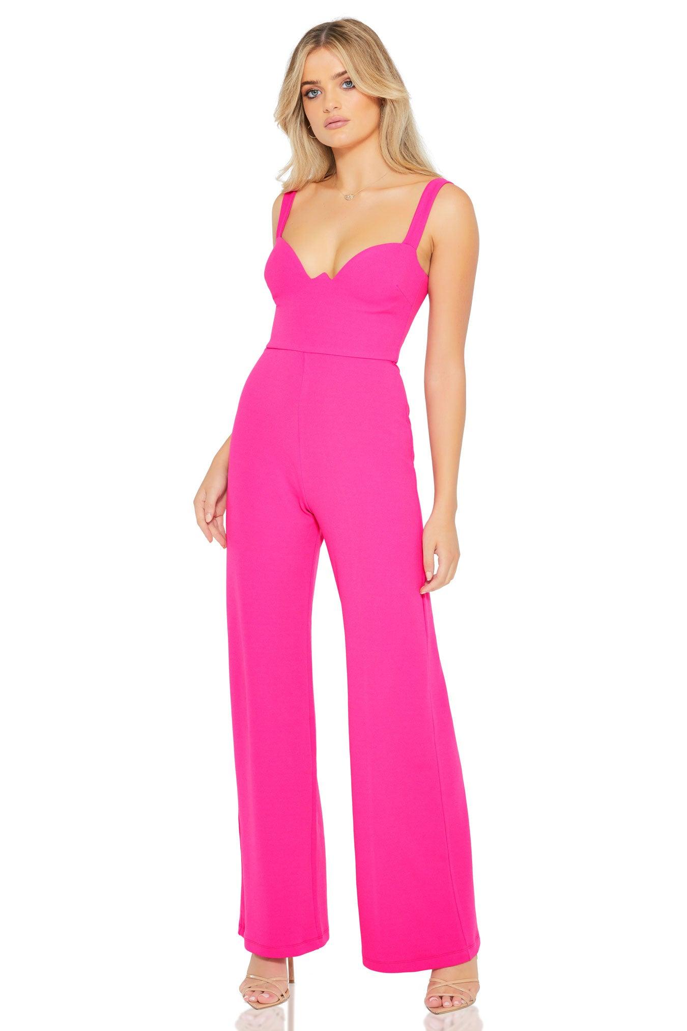 Nookie Romance Jumpsuit - Neon Pink - JAUS