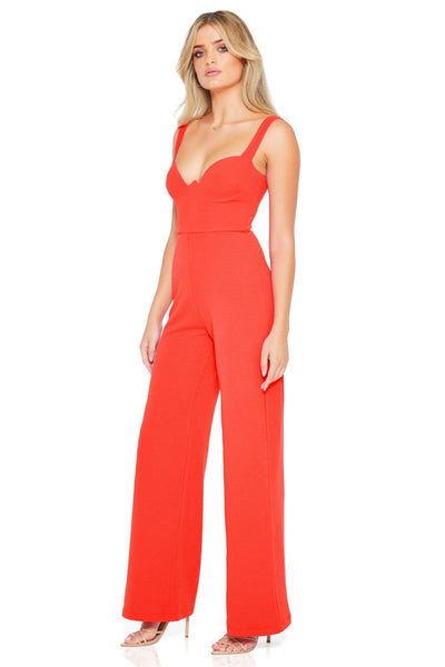 Nookie Romance Jumpsuit - Red - JAUS