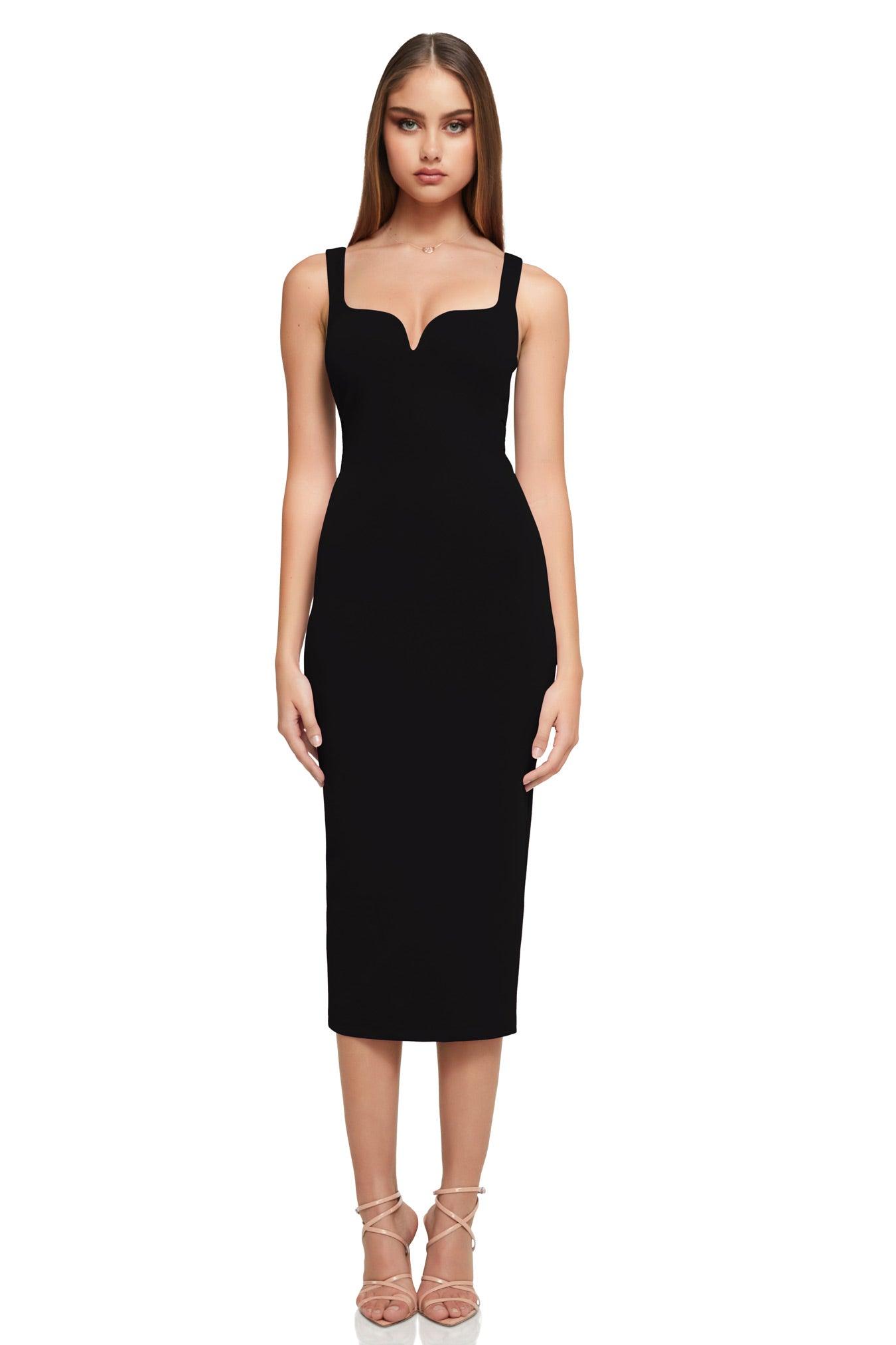 Nookie Romance Midi Dress - Black - JAUS