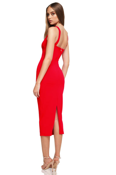 Nookie Romance Midi Dress - Red - JAUS