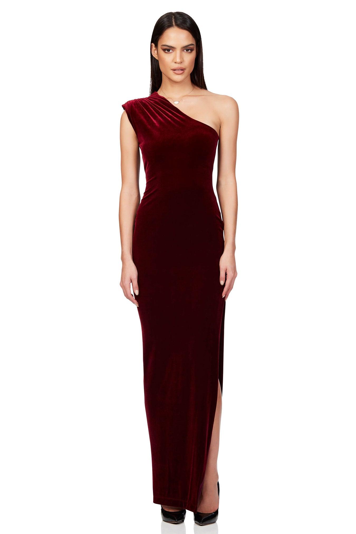 Nookie Rumi Gown - Wine - JAUS