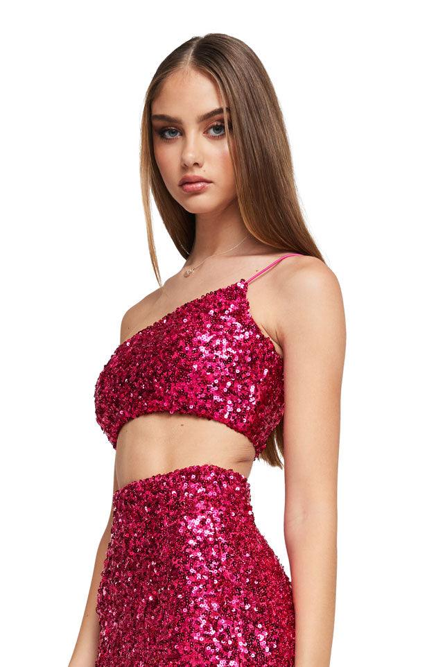 Nookie Smoke Show Crop - Pink - JAUS