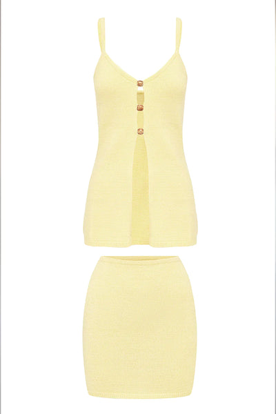 Norma Low Rise Skirt - Butter - JAUS