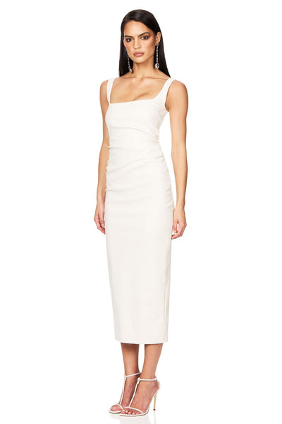 Nookie Off Duty Midi Dress - Cream - SHOPJAUS - JAUS