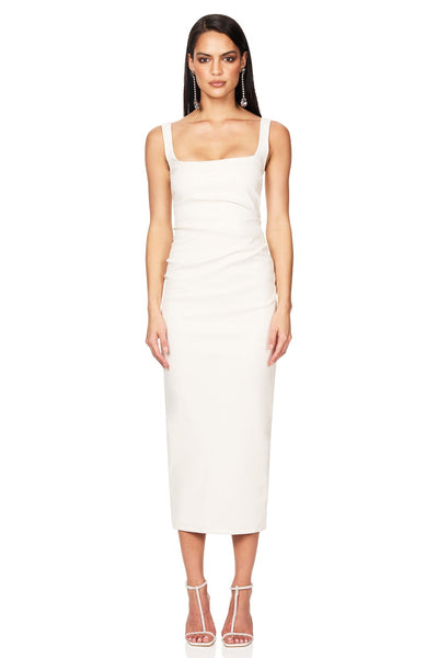Nookie Off Duty Midi Dress - Cream - SHOPJAUS - JAUS