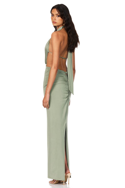 Nookie Olivia Drape Dress - Sage - SHOPJAUS - JAUS