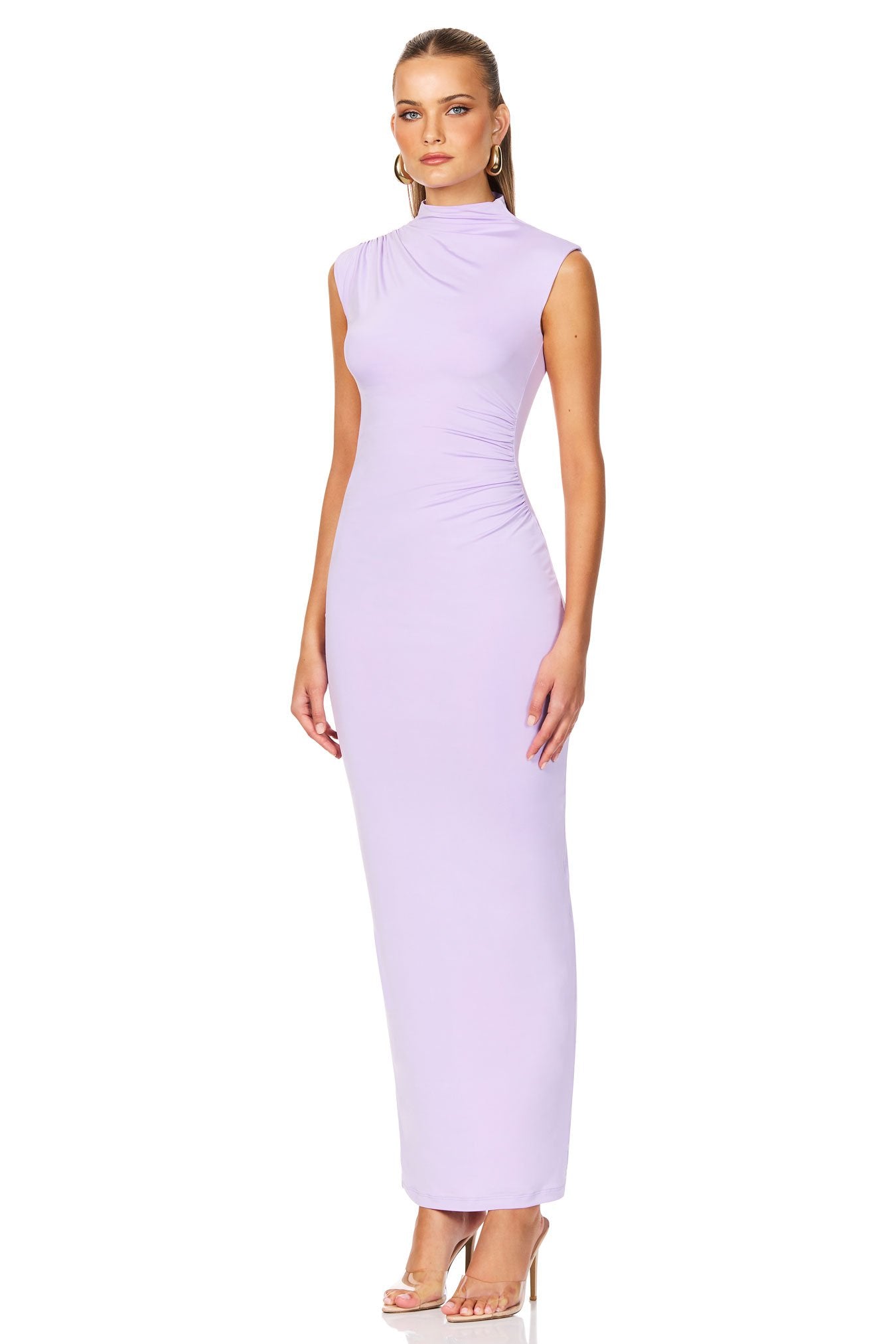 Nookie Olivia High Neck Midi Dress - Lilac Nookie Olivia High Neck Midi Dress - Lilac