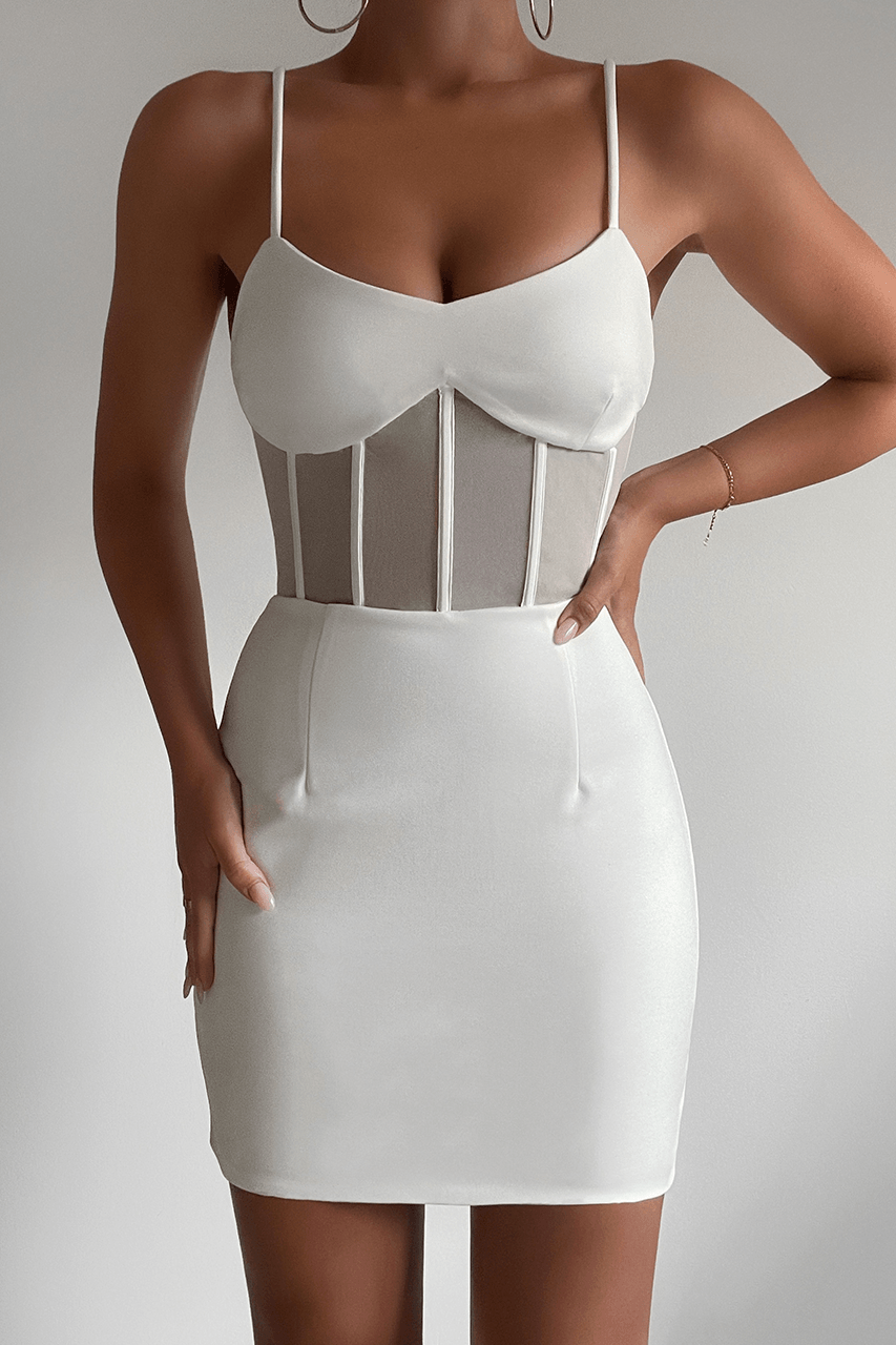 Onex Mini Dress - White - JAUS