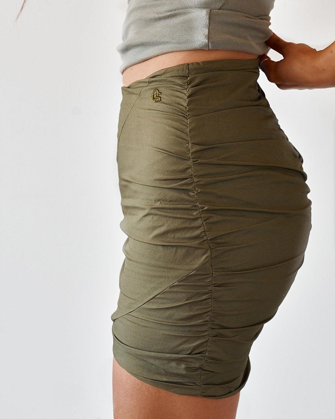 Oxford Mini Skirt - Ivy Green - JAUS