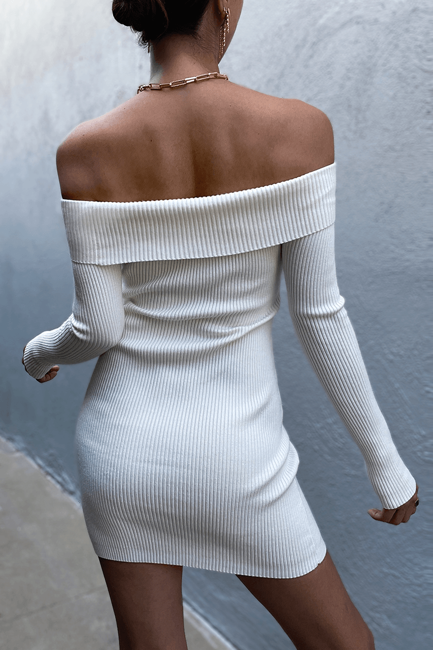 Palm Knit Dress - Cream LARGE / Cream Palm Knit Dress - Cream LARGE / Cream