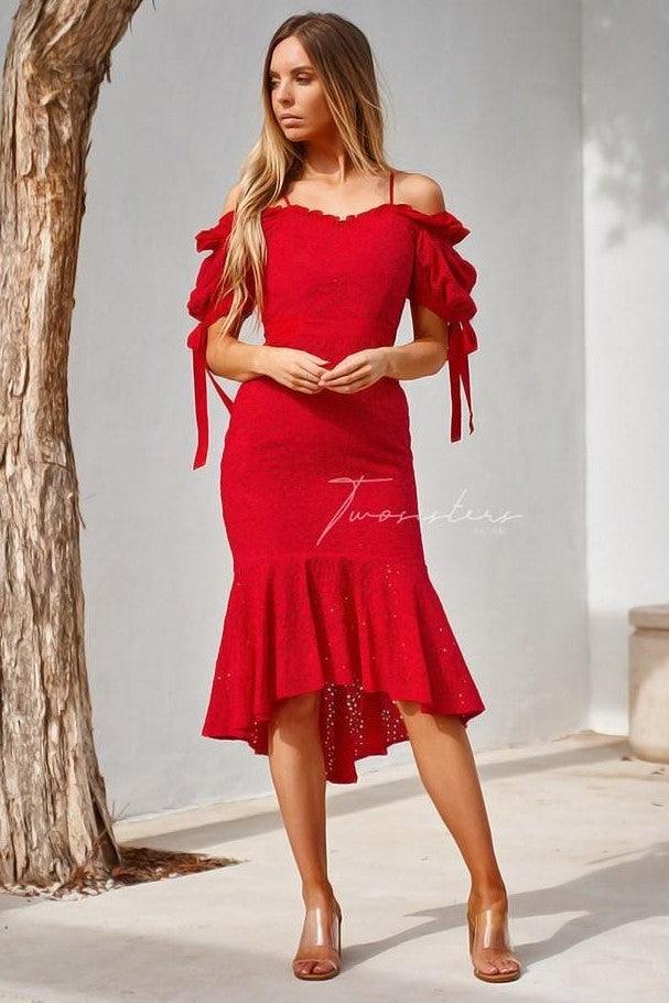 Parker Dress - Red - SHOPJAUS - JAUS