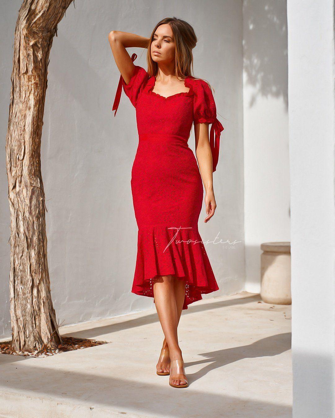 Parker Dress - Red | JAUS