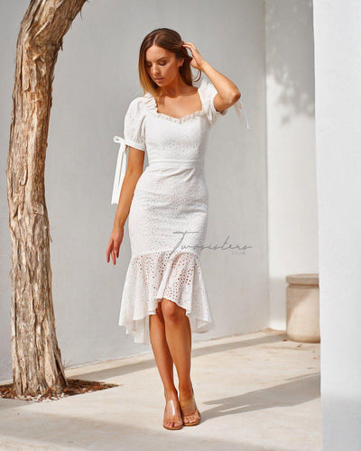 Parker Dress - White - SHOPJAUS - JAUS