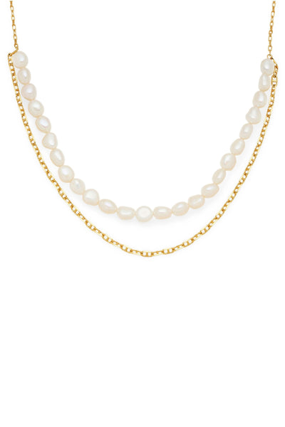 Paxton Necklace - 24k Gold Plated/Pearls - JAUS