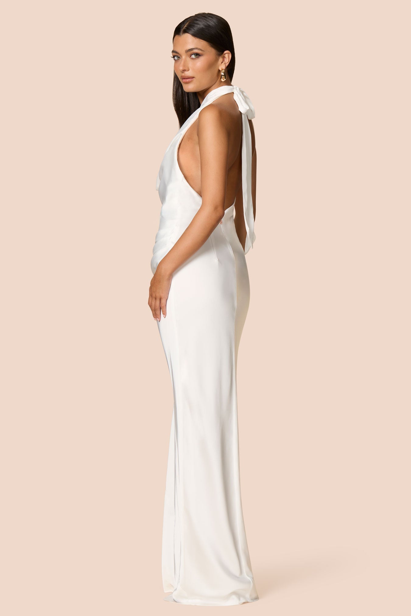 penelope ivory dress Nookie Penelope Drape Gown - Ivory