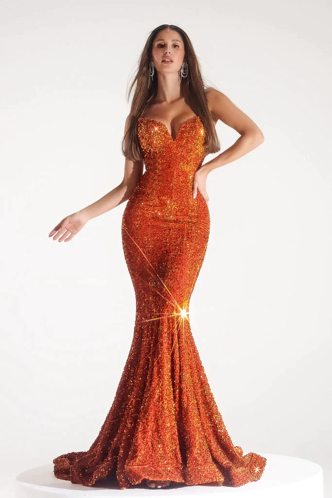 Portia & Scarlett PS21208 Gown - Burnt Orange - JAUS