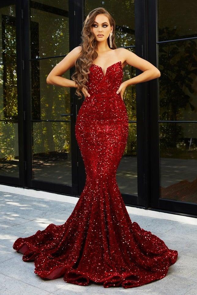 Portia & Scarlett PS21208 Gown - Red - JAUS