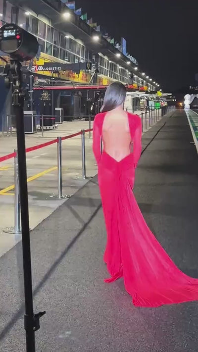 Monaco Gown - Cherry Red