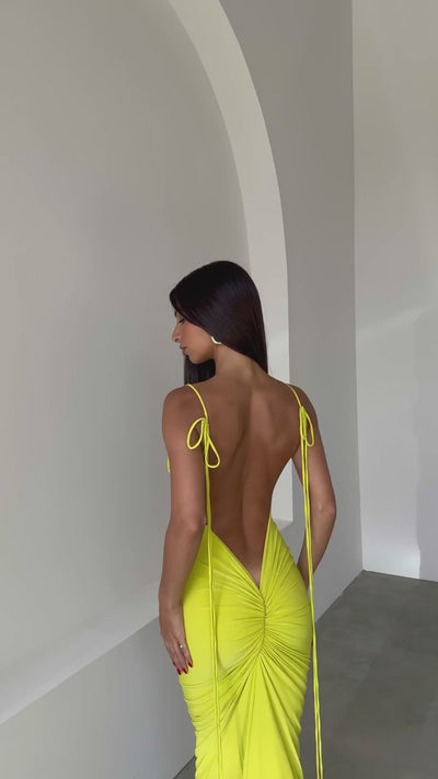 Olivia Dress - Chartreuse