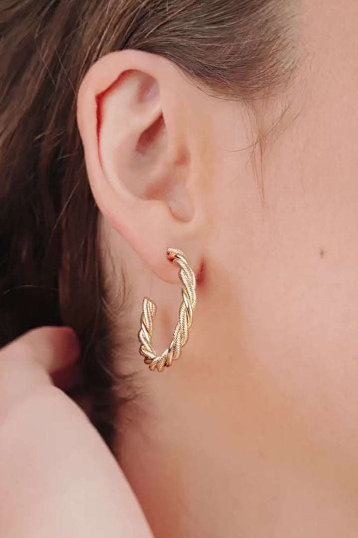 Spun Strands Hoop Earrings