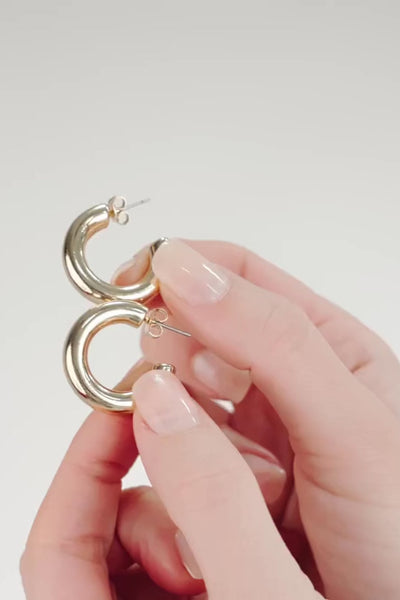 Small Thick Classic Hoops
