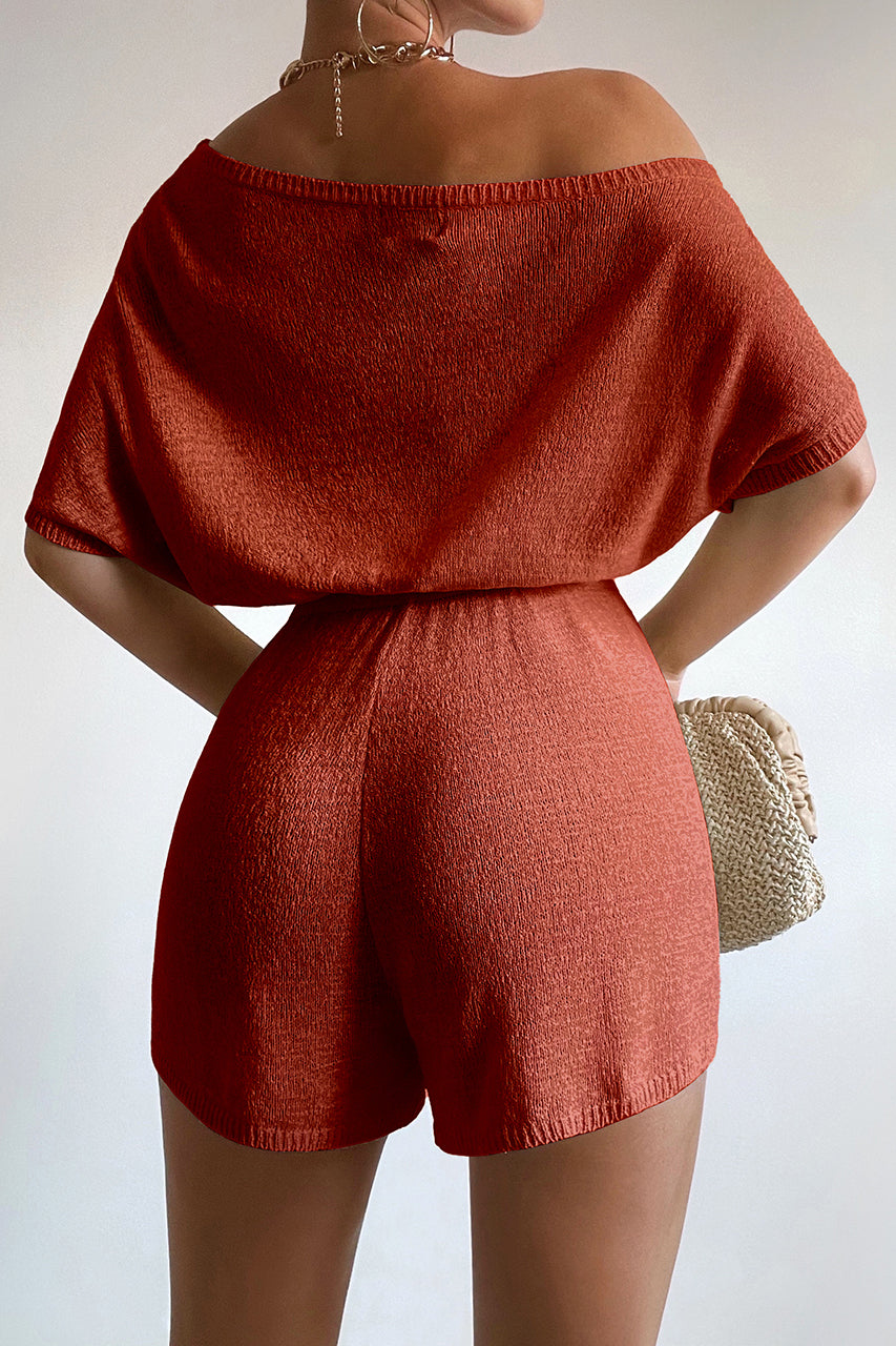 Miami Knit Romper - Rust - SHOPJAUS - JAUS